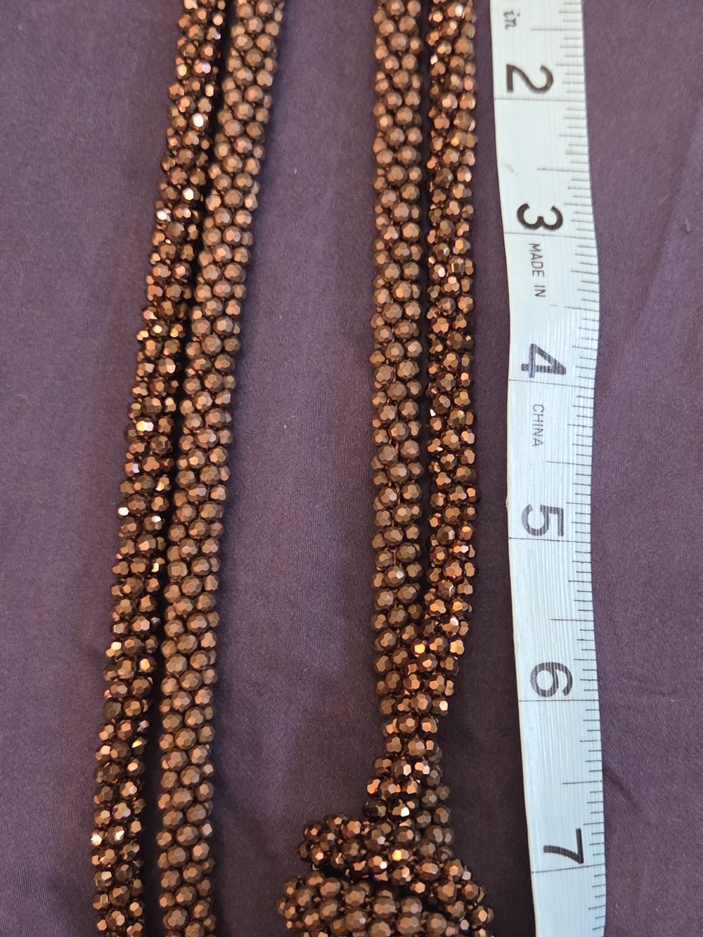 Chico's Women's Brown Crystal Rope Necklace